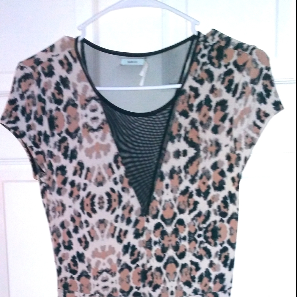 Midis length cheetah print dress